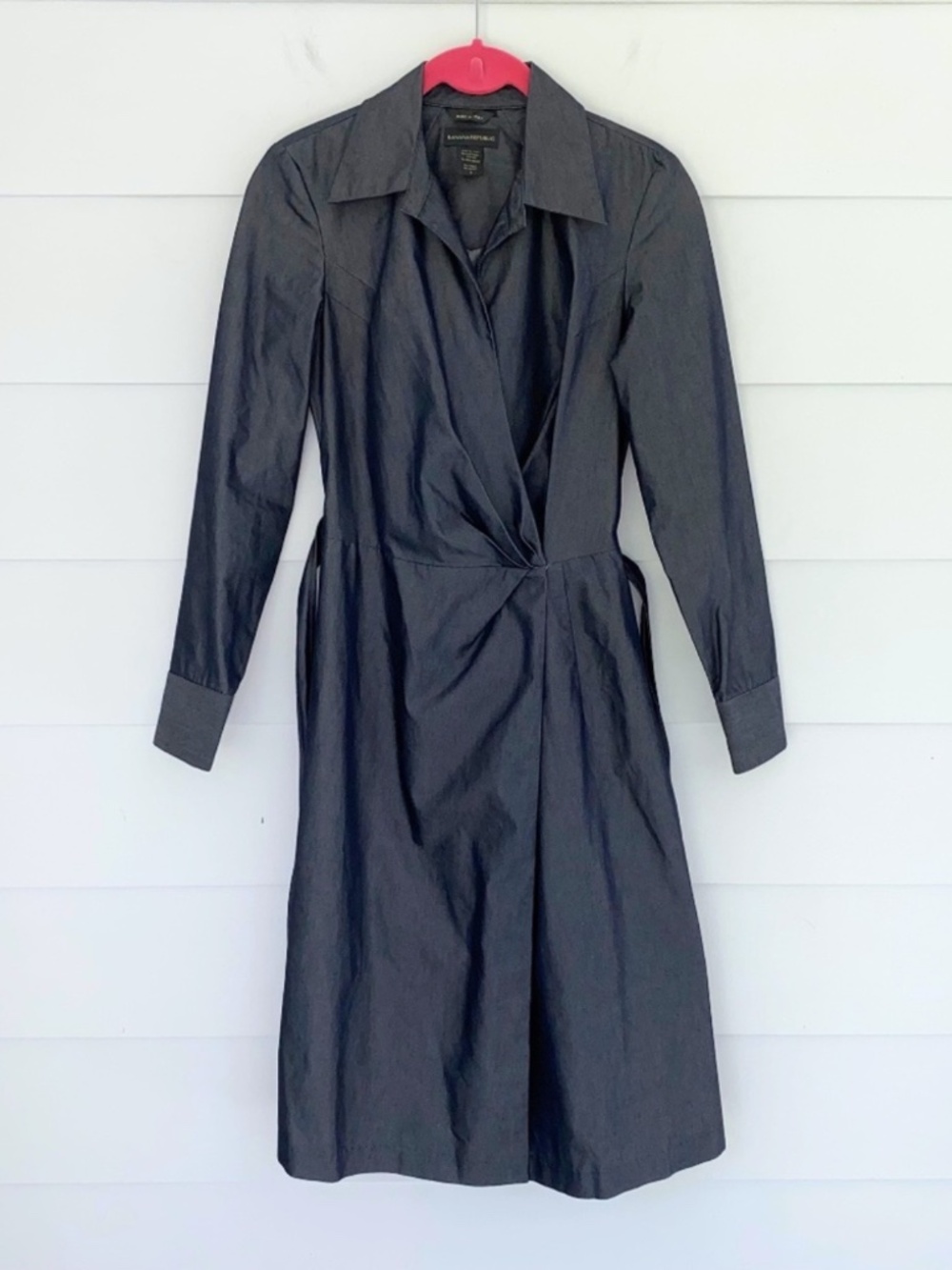 Vintage Banana Republic Cotton Blend Wrap Dress 2